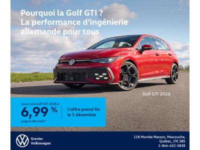 Procurez-vous la Volkswagen Golf Gti 2026