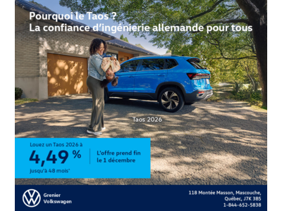 Procurez-vous le Volkswagen Taos 2026