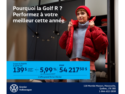 Procurez-vous la Volkswagen Golf R 2026