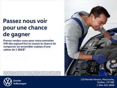 Passez nous voir pour une chance de gagner