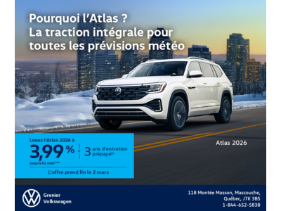 Procurez-vous le Volkswagen Atlas 2026