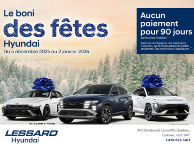 Boni des fêtes de Hyundai