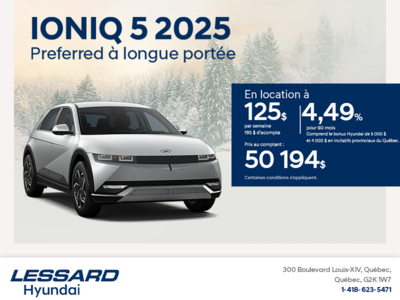 Procurez-vous le Hyundai Ioniq 5 2025