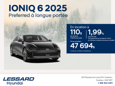 Procurez-vous le Hyundai Ioniq 6 2025