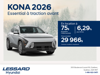 Procurez-vous le Hyundai Kona 2026
