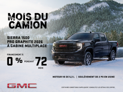 Le GMC Sierra 1500 2026 Pro Graphite à Cabine Multiplace