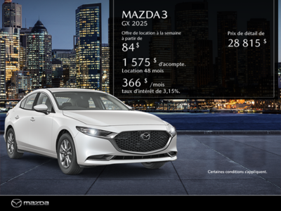 Procurez-vous le Mazda3 2025