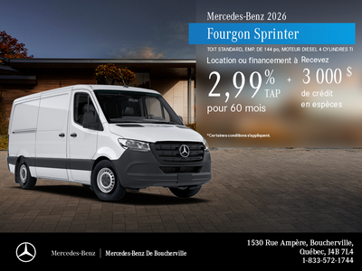 Mercedes-Benz Sprinter Cargo Van 2500 2026