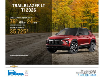 Le Chevrolet Trailblazer LT TI 2026