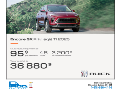 Procurez-vous le Buick Encore GX 2025