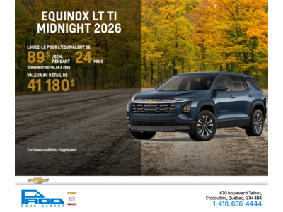 Procurez-vous le Chevrolet Equinox LT TI 2026