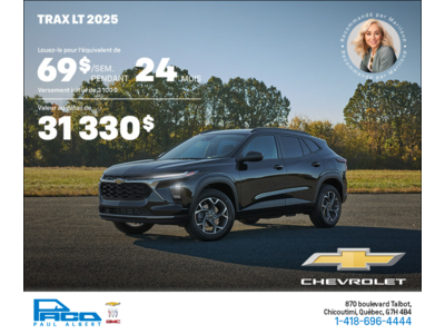 Procurez-vous le Chevrolet Trax LT 2025