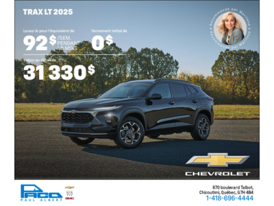Procurez-vous le Chevrolet Trax LT 2025