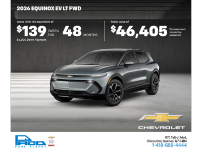 Get the 2026 Chevrolet Equinox EV