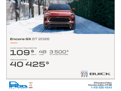 Procurez-vous le Buick Encore GX 2026