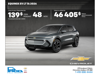 Procurez-vous le Chevrolet Equinox EV 2026