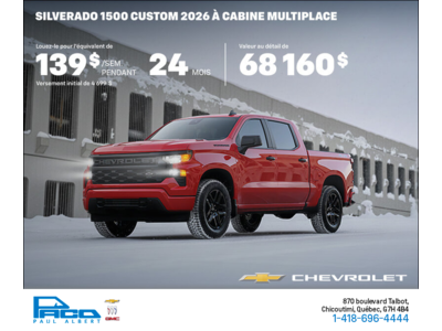 Procurez-vous le Chevrolet Silverado 1500 2026