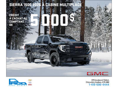 Le GMC Sierra 1500 2026