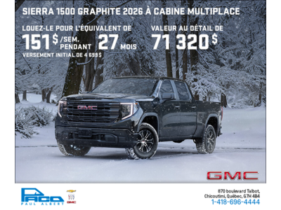 Le GMC Sierra 1500 2026 Graphite