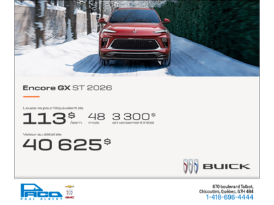 Procurez-vous le Buick Encore GX 2026