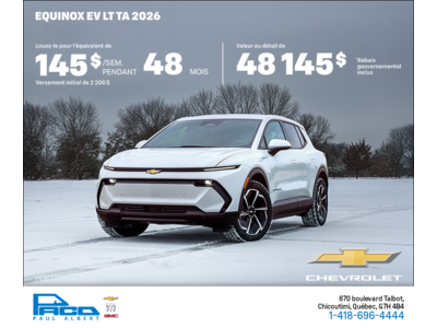 Procurez-vous le Chevrolet Equinox EV 2026