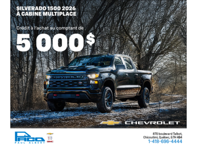 Procurez-vous le Chevrolet Silverado 1500 2026
