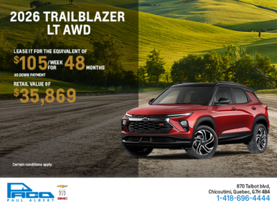 Get the 2026 Chevrolet Trailblazer LT AWD