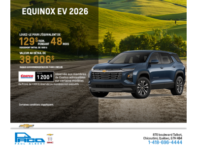 Procurez-vous le Chevrolet Equinox EV 2026