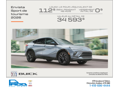 Procurez-vous la Buick Envista 2026