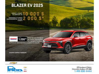 Procurez-vous le Chevrolet Blazer EV 2025