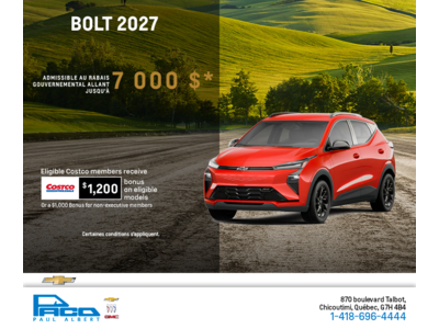 Procurez-vous le Chevrolet Bolt 2027
