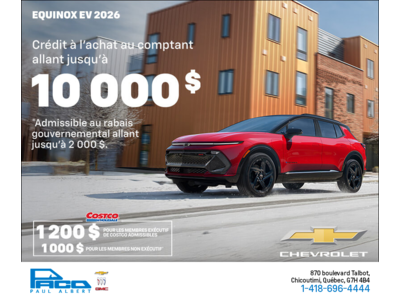 Procurez-vous le Chevrolet Equinox EV 2026
