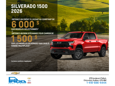 Procurez-vous le Chevrolet Silverado 1500 2026