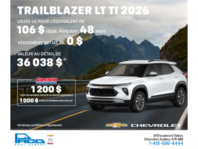 Le Chevrolet Trailblazer LT TI 2026