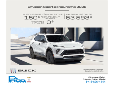 Procurez-vous la Buick Envision 2026