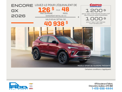 Procurez-vous le Buick Encore GX 2026