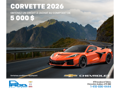 Procurez-vous le Chevrolet Corvette 2026