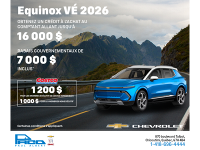 Procurez-vous le Chevrolet Equinox VÉ 2026