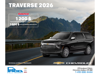 Le Chevrolet Traverse 2026