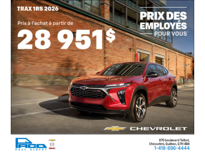 Le Chevrolet Trax 1RS 2026