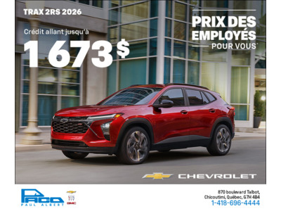 Le Chevrolet Trax 2RS 2026