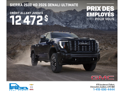 Le GMC  Sierra 2500 HD 2026