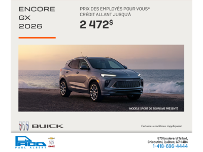 Procurez-vous la Buick Encore Gx 2026