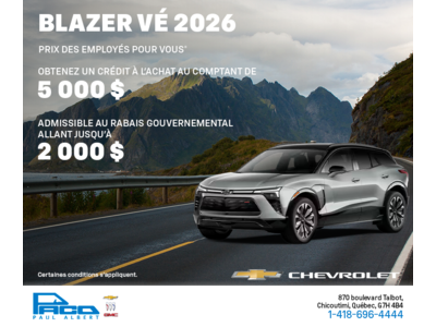 Procurez-vous le Chevrolet Blazer VÉ 2026