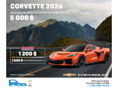Procurez-vous le Chevrolet Corvette 2026