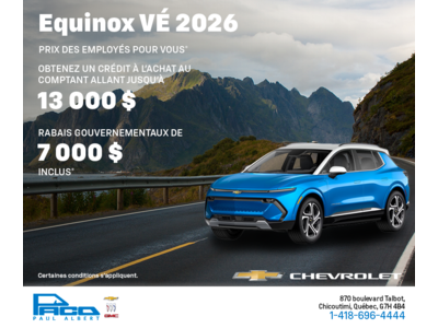 Procurez-vous le Chevrolet Equinox VÉ 2026
