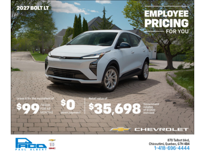 Get the 2027 Chevrolet Bolt LT