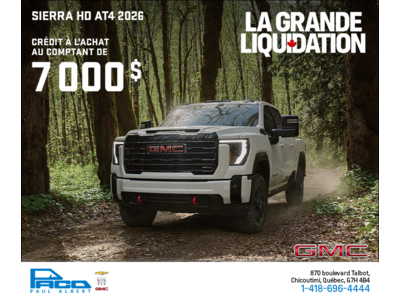 Le GMC Sierra HD AT4 2026