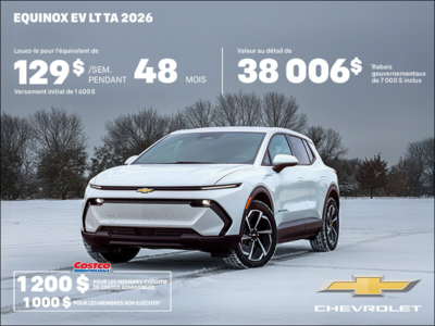 Procurez-vous le Chevrolet Equinox EV 2026