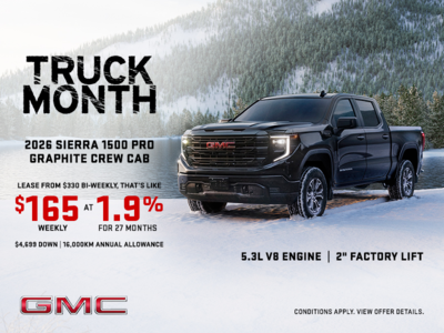 The 2026 GMC Sierra 1500 Pro Graphite Crew Cab